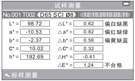 测量界面